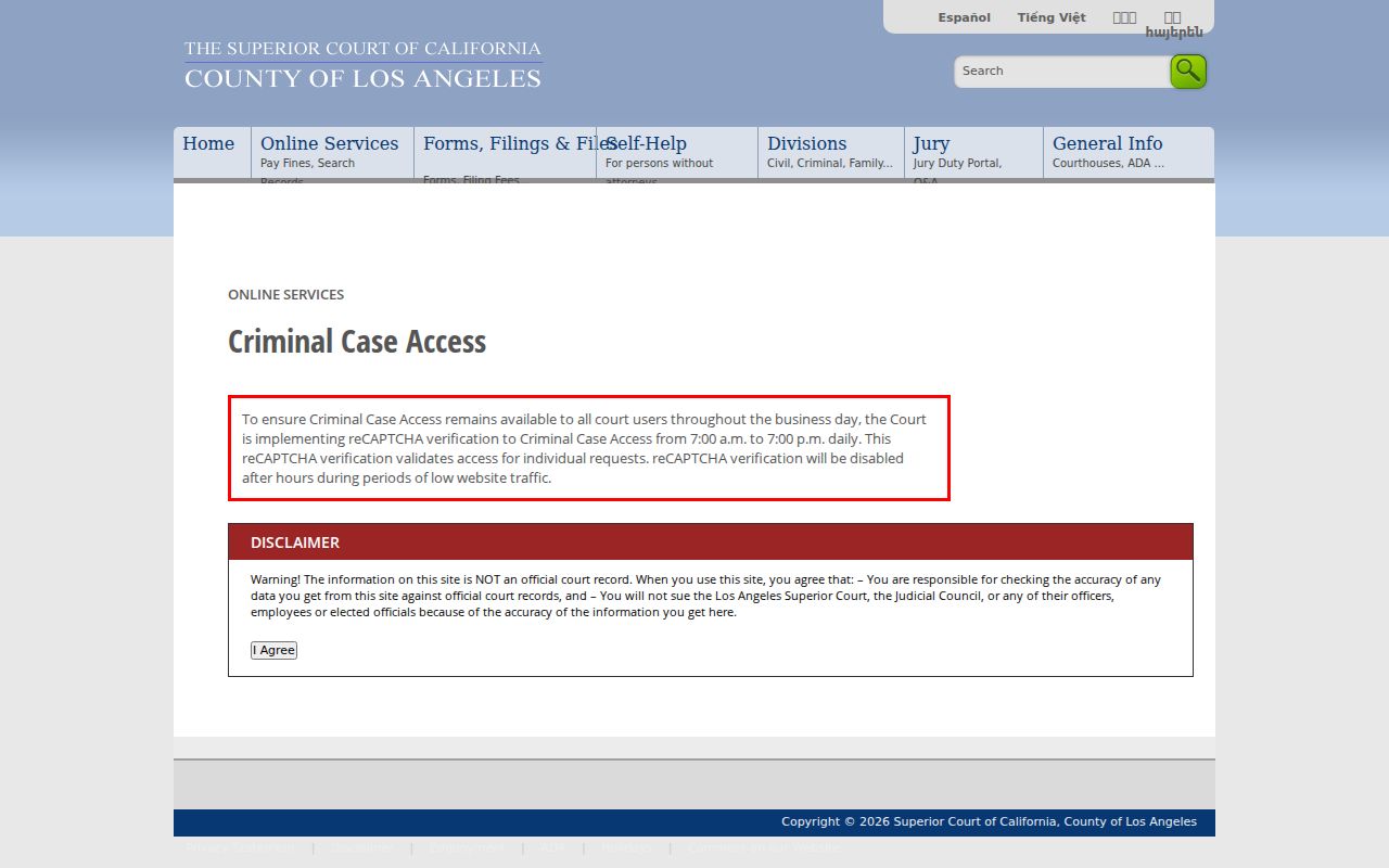 Monrovia people search in the Los Angeles criminal case summary portal