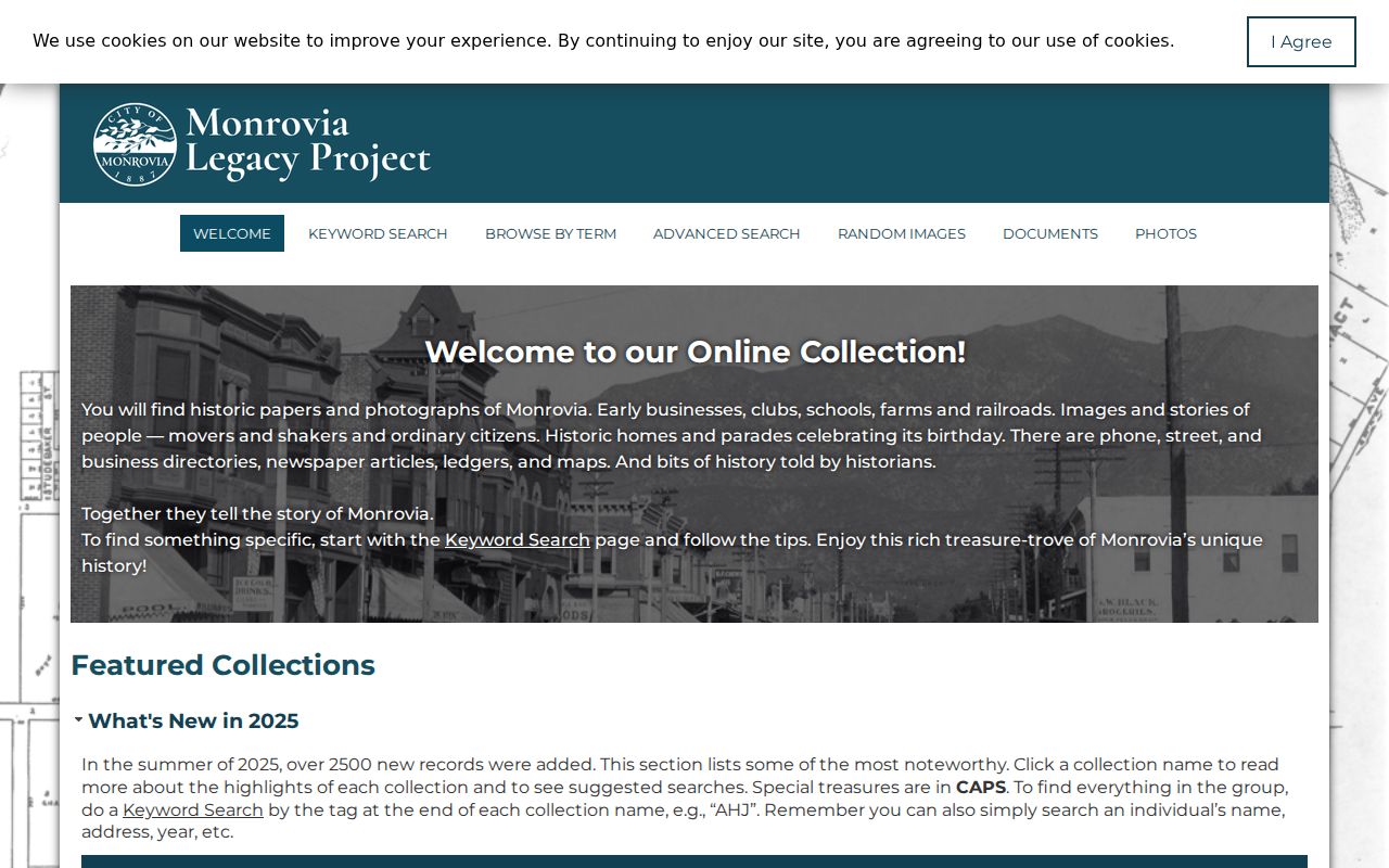 Monrovia people directories Legacy Project historic collection