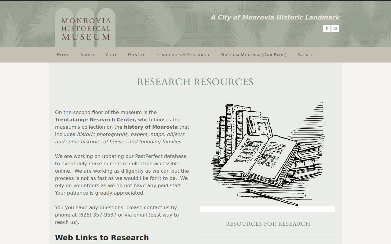 Monrovia people directories Historical Museum research resources